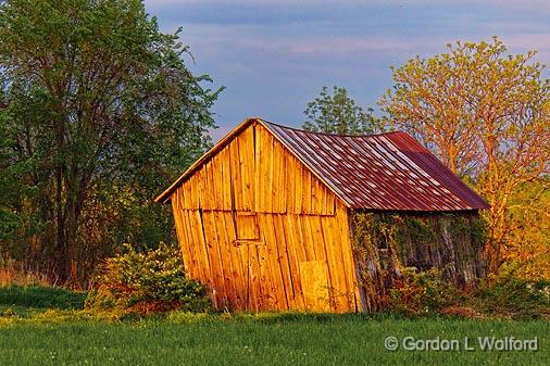 Leaning Barn Of Kilmarnock_10014.jpg - Photographed at sunset in Kilmarnock, Ontario, Canada.